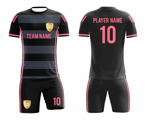 Black Sublimation Custom Soccer Jersey Adult & Youth Unisex