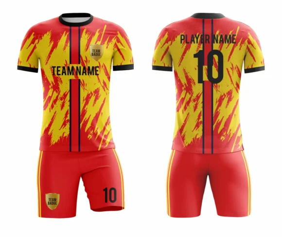 Yellow Sublimation Custom Soccer Jersey Adult & Youth Unisex