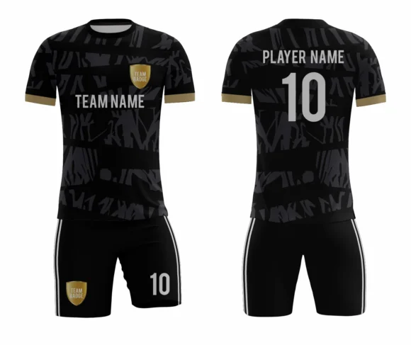 Black Sublimation Custom Soccer Jersey Adult & Youth Unisex