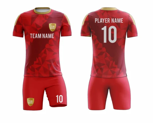 Red Sublimation Custom Soccer Jersey Adult & Youth Unisex