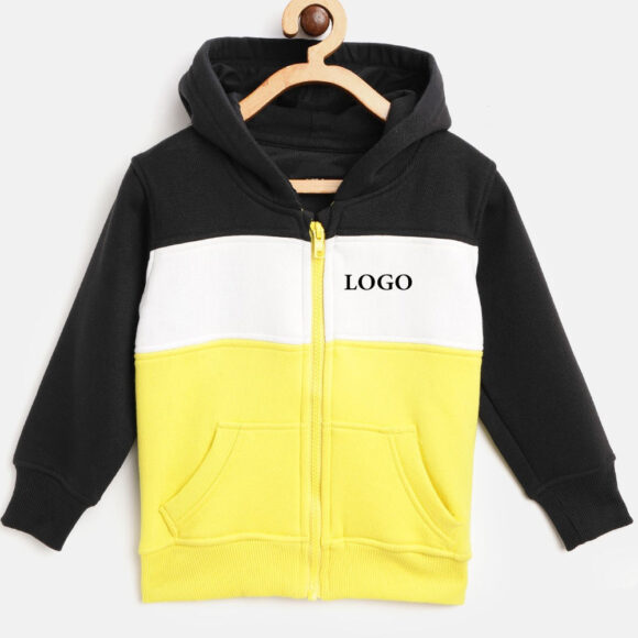 Custom Made Wholesale OEM New Design Kids Zipper Hoodies with Top Quality Fabric Material Quick Dry Breathable with Custom logo #8
