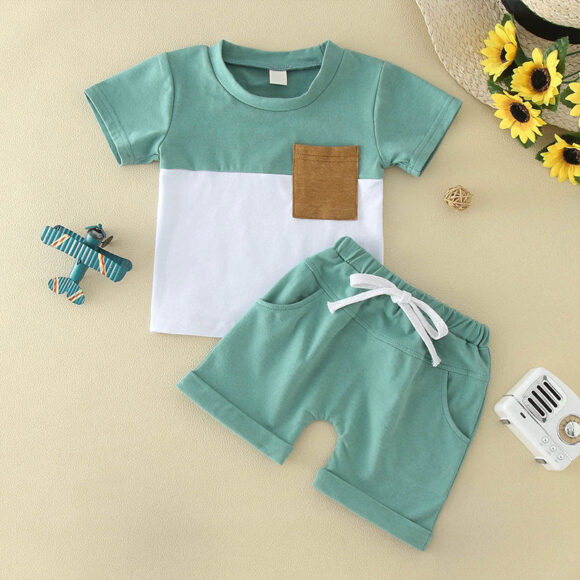Organic Cotton Kids Shorts and T-shirt Set Custom Kids Clothing Sets for Boys Short Sleeve Outfits for Children Kids 2 Piece Set - Image 2