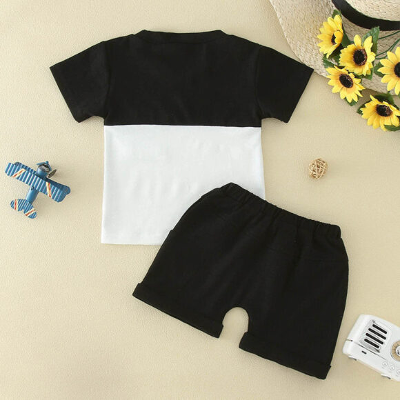 Organic Cotton Kids Shorts and T-shirt Set Custom Kids Clothing Sets for Boys Short Sleeve Outfits for Children Kids 2 Piece Set - Image 5