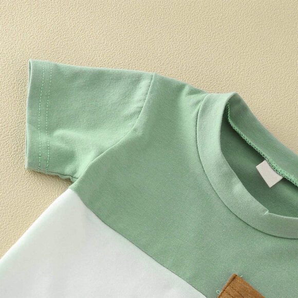 Organic Cotton Kids Shorts and T-shirt Set Custom Kids Clothing Sets for Boys Short Sleeve Outfits for Children Kids 2 Piece Set - Image 3