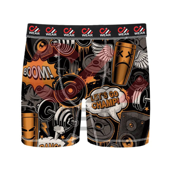 New Top Quality 2023 Fashionable Funny Cartoon Print Custom Men Briefs Underwear 100% Cotton Boxer Shorts Custom Made Pakistan