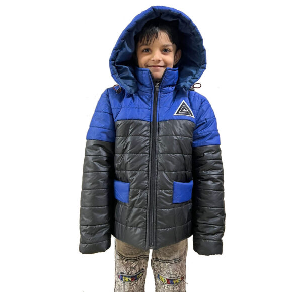 Kid Puffer Jacket Denim Jacket Black Light Blue 2023 Spring and Autumn for Children Clothing Casual Quantity Custom Cotton OEM