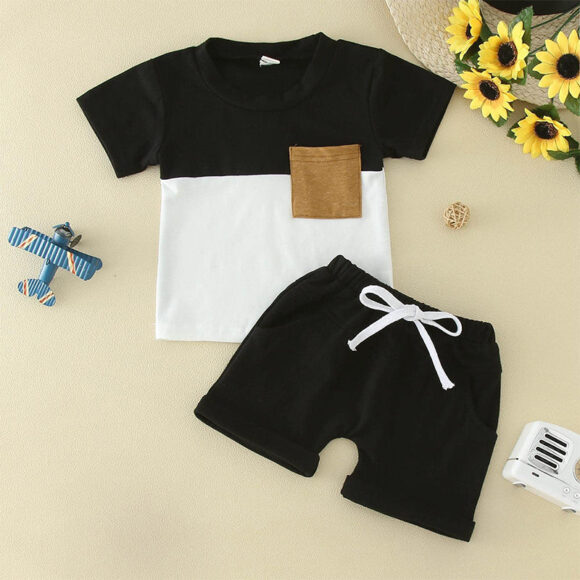 Organic Cotton Kids Shorts and T-shirt Set Custom Kids Clothing Sets for Boys Short Sleeve Outfits for Children Kids 2 Piece Set - Image 6