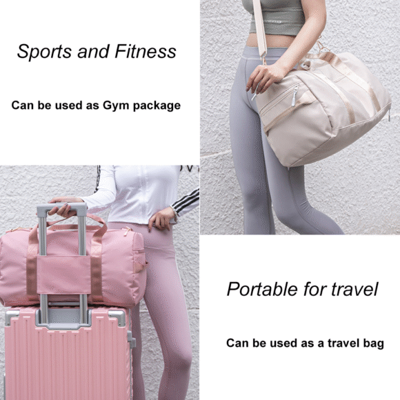 New Arrivals Custom Nylon Portable Durable Travel Gym Exercise Bag Waterproof Sports Bag with Logo Duffel Bag - Image 5