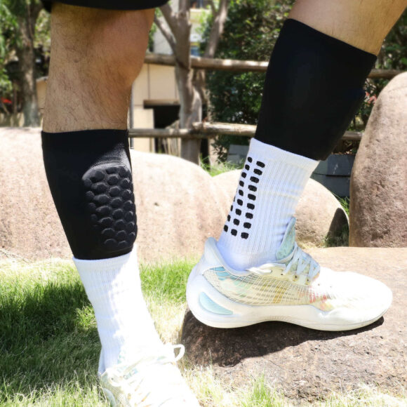 Custom Compression Soccer Leg Guard Football Shin Guards Eva Foam Anti-Slip Calf Sleeves Shin Guards Support Soccer Shin Guards - Image 3
