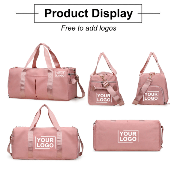 New Arrivals Custom Nylon Portable Durable Travel Gym Exercise Bag Waterproof Sports Bag with Logo Duffel Bag - Image 4