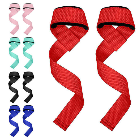 Gym Fitness Power Weightlifting Strap Deadlift Weightlifting Grip Belt Non-Slip Hand Guard Pull-Up Barbell Dumbbell Wrist Guard