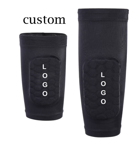 Custom Compression Soccer Leg Guard Football Shin Guards Eva Foam Anti-Slip Calf Sleeves Shin Guards Support Soccer Shin Guards - Image 2