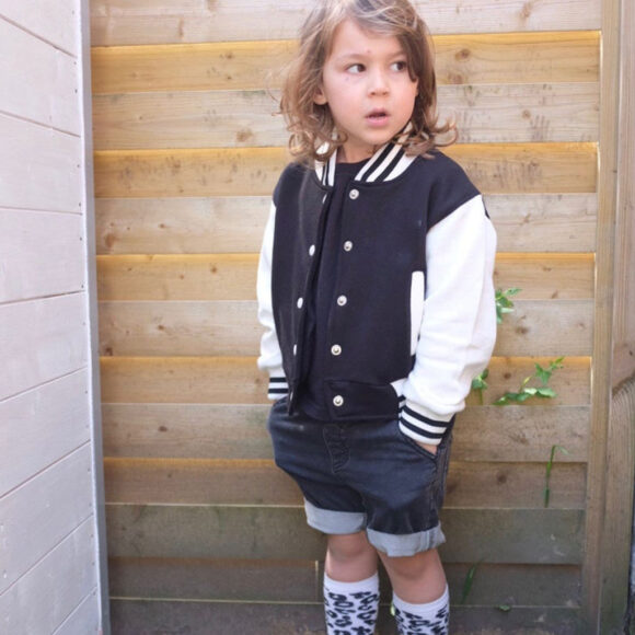 Kids Cute Babies Girls and Adult Baseball Jackets Custom Brand Custom Fabric Toddler Kids Letterman Jackets - Image 4