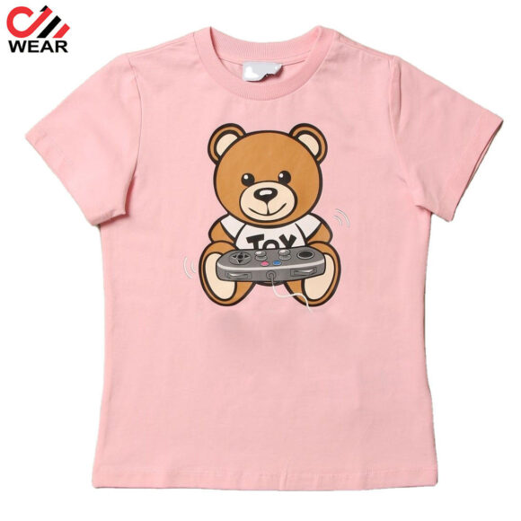 Kids Summer Wear Clothes 100% Cotton Breathable O Neck Kids Printed T Shirt #5